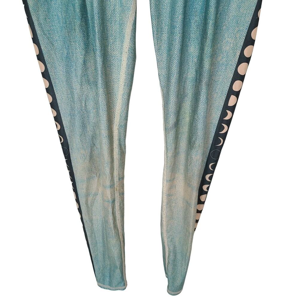Teeki Womens Moon Hot Yoga Pants Leggings S Gym 4-Way Stretch Pull On High Waist - Picture 4 of 8